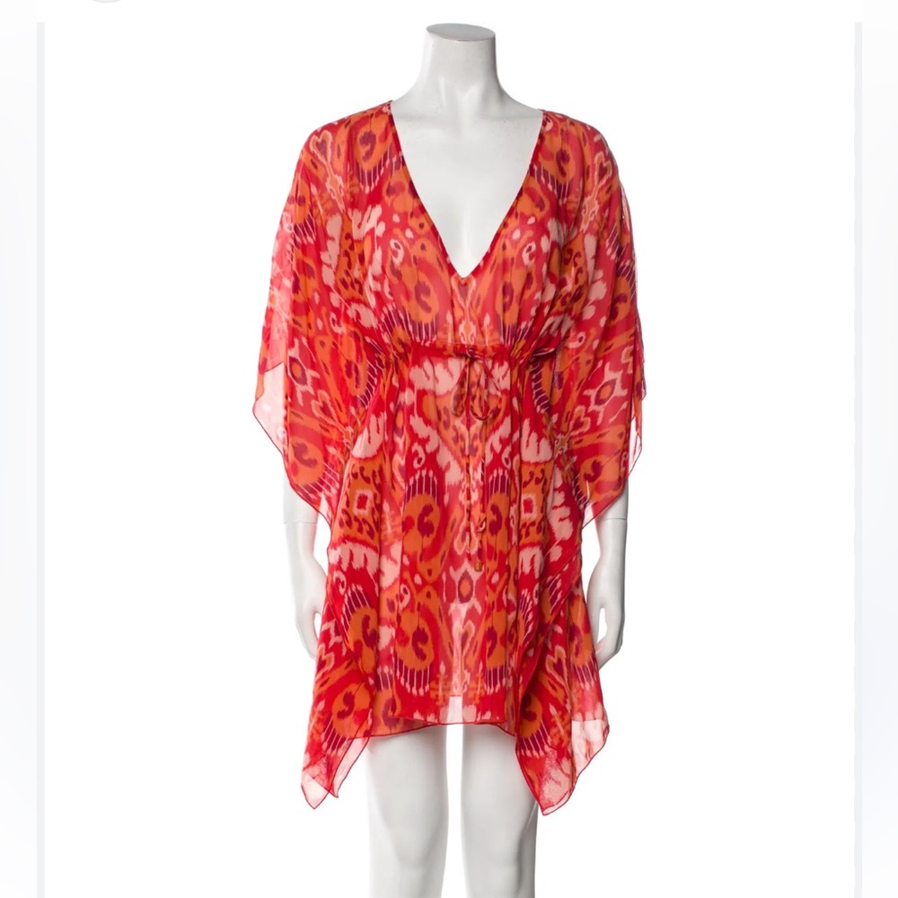 Tory Burch Vibrant Red and Orange Cover-up Size XS